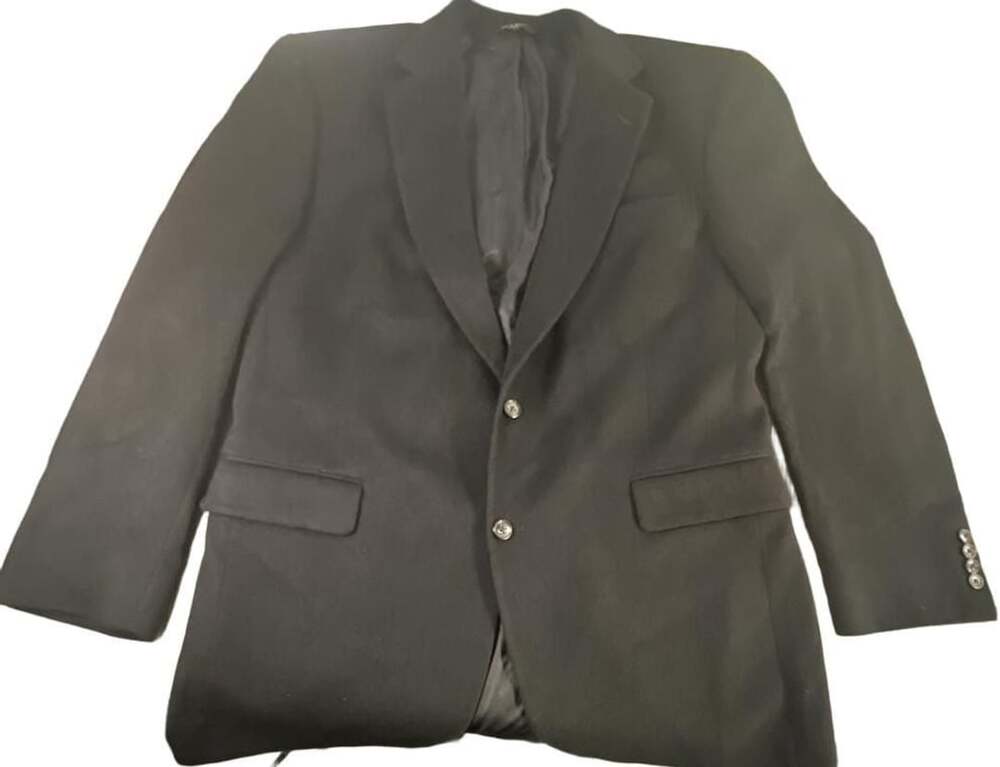 Jos. A. Bank Cashmere Blazer Size 44L Black Two Button Jacket Signature Series